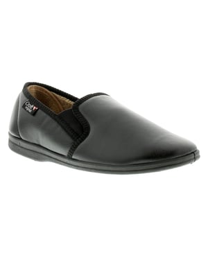 New Mens/Gents Black Croft Originals Memory Foam Insoles Slippers