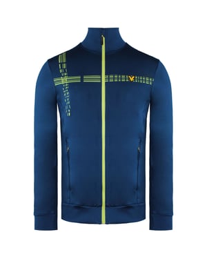 Lyle & Scott Counter Stripe Heren Blauwe Midlayer
