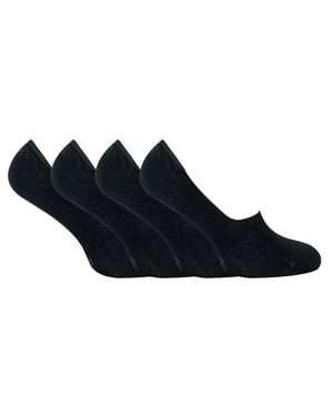 4 Pairs Bamboo Invisible Liner Socks Unisex with Non Slip Grip