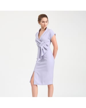 Draperad asymmetrisk skräddarsydd klänning