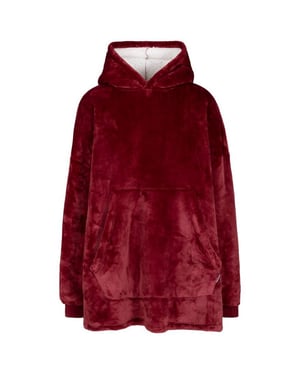 Trespass Unisex Vuxen Cosiness Oversized Hoodie Filt (Mörk Körsbär)