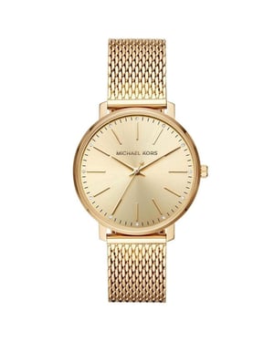 Michael Kors MK4339 Pyper Quartz Crystal Gold Dial dameshorloge