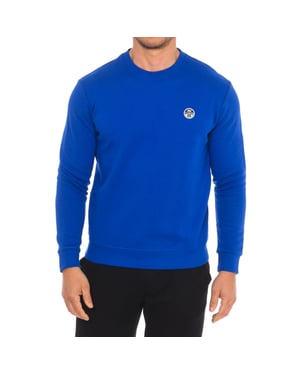 Långärmad sweatshirt med rund halsringning 9024070 herr