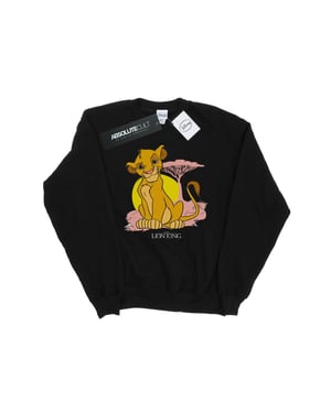 Disney Meisjes The Lion King Simba Pastel Sweatshirt (Zwart)
