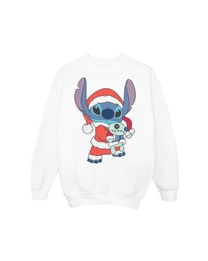 Disney Meisjes Lilo en Stitch Kerstmis Sweatshirt (Wit)