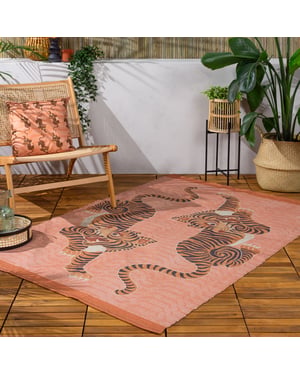 furn. Tibetan Tiger Printed Outdoor Rug, 120 x 170 cm