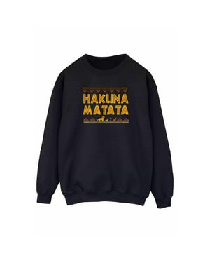 Disney Dames/Dames The Lion King Hakuna Matata Sweatshirt (Zwart)