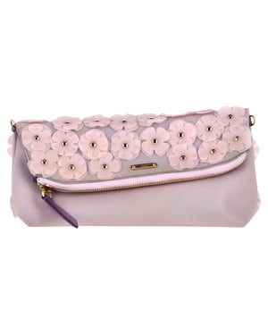 Burberry De Bloemblaadjes in Bloemen Pouch in Paarse Rubber