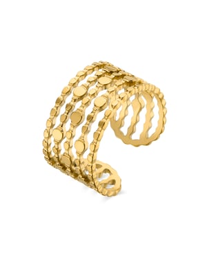 Luxe ring in 18K geel goud - Zaie