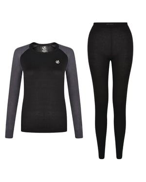 Dare 2B Dames/Dames Exchange III Tweekleurige Base Layer Set (Zwart/Ebbenhout)