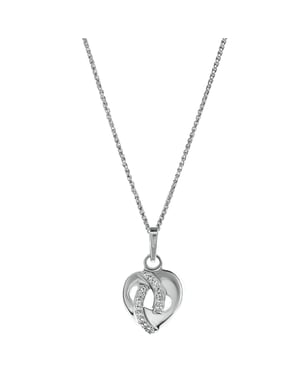 Orphelia 'Amore' Women's 925 Sterling Silver Pendant with Chain - Silver ZH-7577