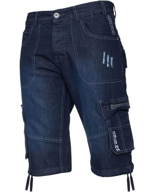 Enzo Heren Cargo Combat Denim Short