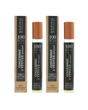 100 Bon Gingembre & Vetiver Sensuel Refillable Eau De Parfum 15ml x 2