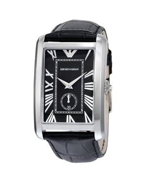 Emporio Armani AR1604 Rechthoekig Zwart Wijzerplaat Herenhorloge