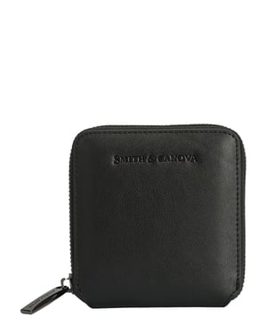 Smooth Leather Square Zip Purse