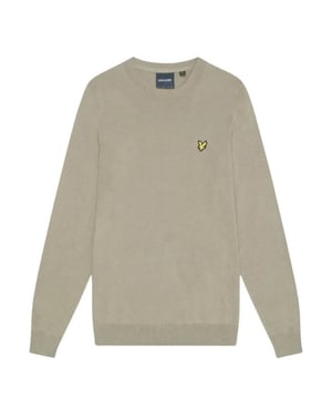Lyle & Scott Crew Neck Sage Uniform Brown Pull Over-tröja