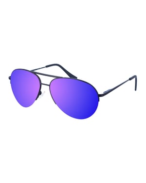 Maxy women's oval-shaped metal sunglasses