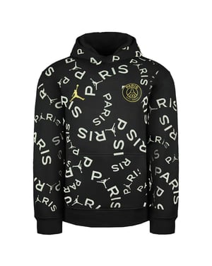 Nike Paris Saint-Germain Lng Sleve Black Pullover Kids Printed Hoodie DC8925 010