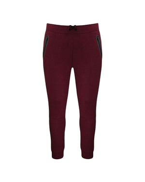 New Balance Logo Burgundy Heren Fortitech Fleece Stretch Track Broek MP11143 GTH