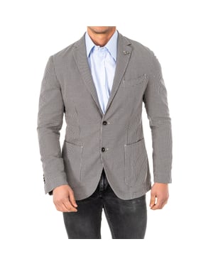 Long sleeve blazer with lapel collar HMJA01 man