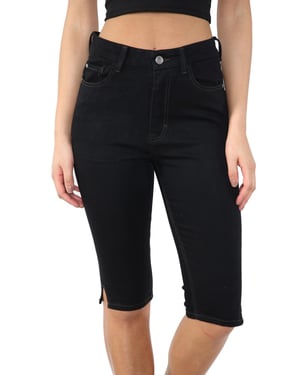 MYT Womens Magic Shaping High Waisted Denim Shorts Black