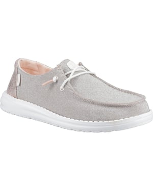 HEYDUDE Wendy Metallic Sparkle Polyester Damesschoenen Roségoud