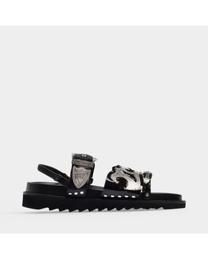 Aj1018 Platta skor - Toga Pulla - Svart - Läder
