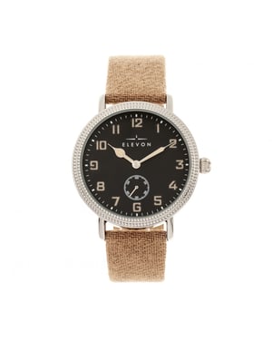 Elevon Northrop Wool-Overlaid Leather-Band Watch