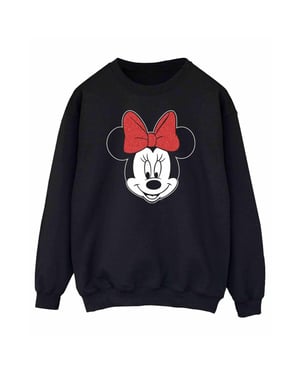 Disney Dames/Dames Minnie Mouse Hoofd Sweatshirt (Zwart)