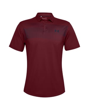 Under Armour Iso-Chill Heren Burgundy Chest Graphic Poloshirt