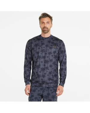 PUMA Mens PUMA x Palm Tree Crew Lightweight Crew Neck Golf Sweatshirt