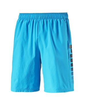 Puma Fun Big Logo Woven Blue Polyester Elasticized Shorts för herrar 836575 10