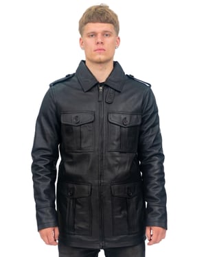 Heren leren parka safarijas-Mesa Verde