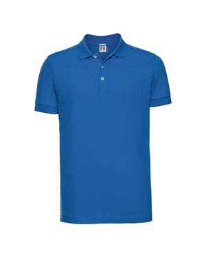 Russell Mens Stretch Short Sleeve Polo Shirt (Azure Blue)