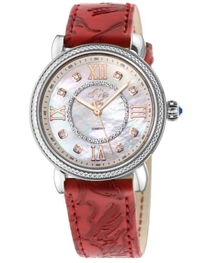 GV2 Marsala Swiss Quartz Diamond Watch