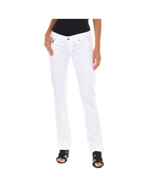 Long elastic fabric pants C011444-P084 woman