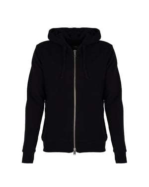 Les Hommes Sweatshirt med full dragkedja, herr Svart