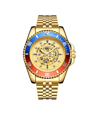 Met de hand gemonteerd, beperkt verkrijgbaar, automatisch Skeleton Sports-horloge van Anthony James