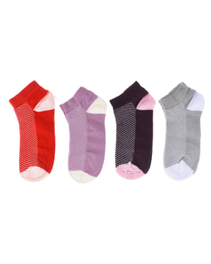 Pack of 4 women's ankle socks, women's short socks