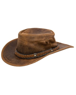Cowboy Aussie echte lederen Bush-hoed