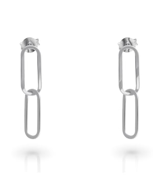 Orphelia 'Rose' Dames 925 Sterling Zilveren Dangle Oorbellen - Zilver ZO-7561