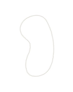 OPERA parelsnoer zoetwater parels 6-7mm witte ronde Lengte 80 cm