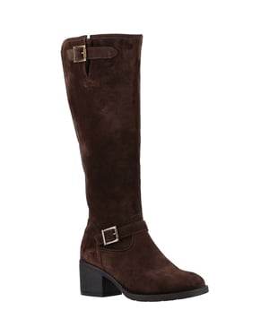 Hush Puppies Heidi Leather Women's Brown Suede Boots