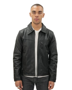 Men's Harrington Cow Hide Leather Jacket-Lima