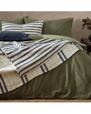 Yard Woven Stripe Cotton Bedspread
