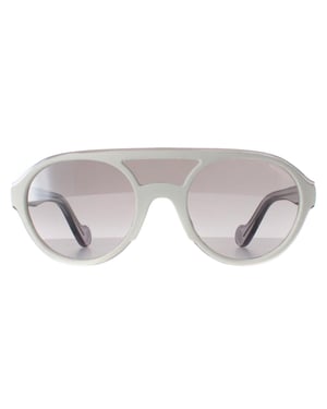 Moncler Round Unisex White Transparent Grey Grey ML0052
