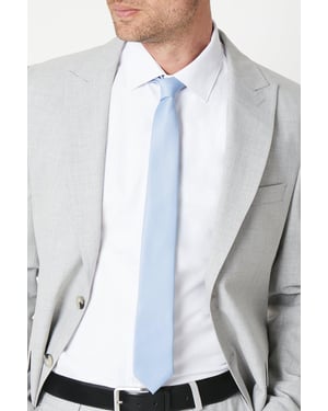 Dusty Blue Slim Tie