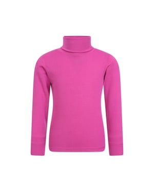 Mountain Warehouse Barn/ungdomar Talus Roll Neck Långärmad Topp (Ljusrosa)