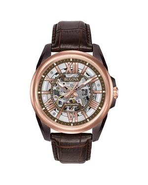 Bulova Automatic Men's Brown Watch 98A165