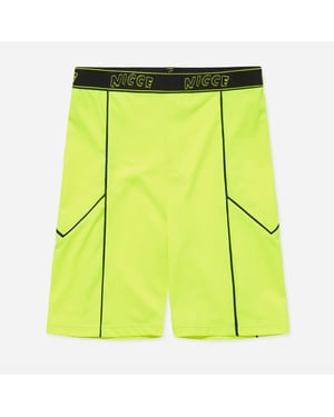 Nicce Logo Grafisch Neongeel Dames Carbon Wielershort 201 2 06 03 0180